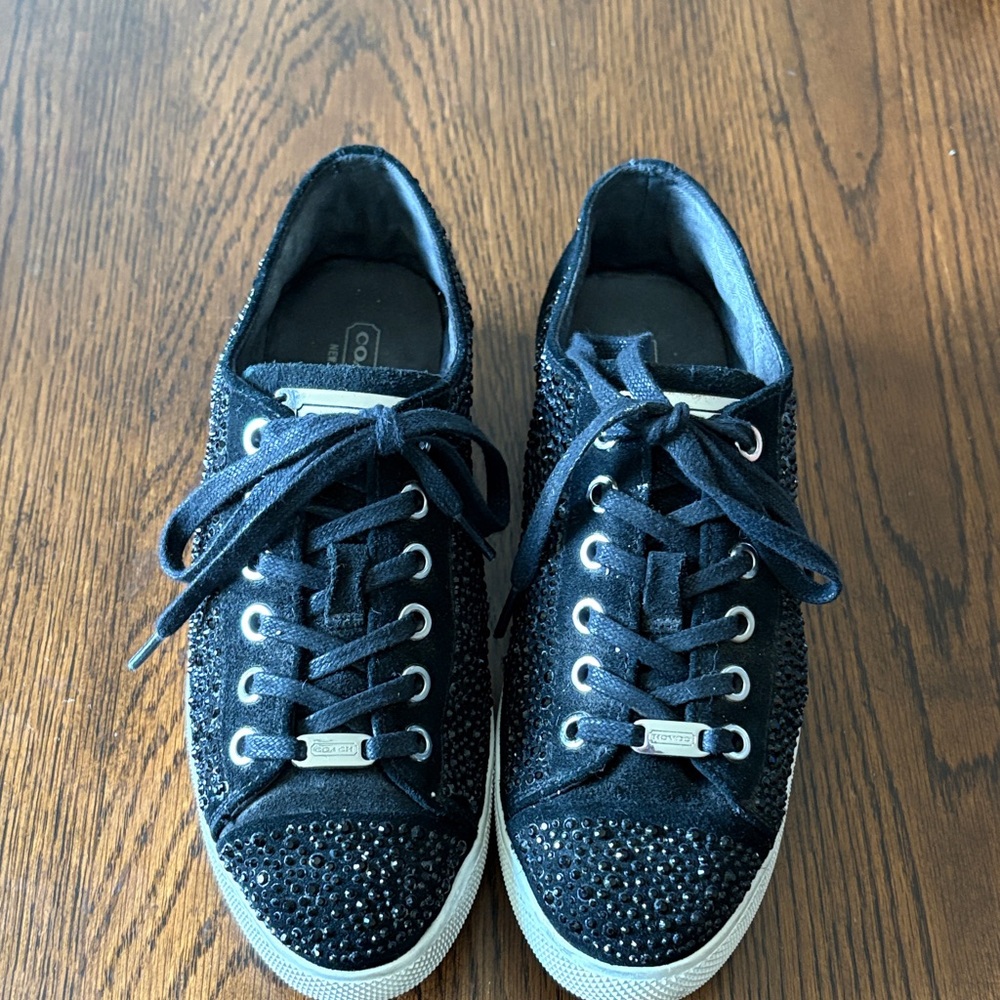 Coach Black and Silver Women's Sneakers